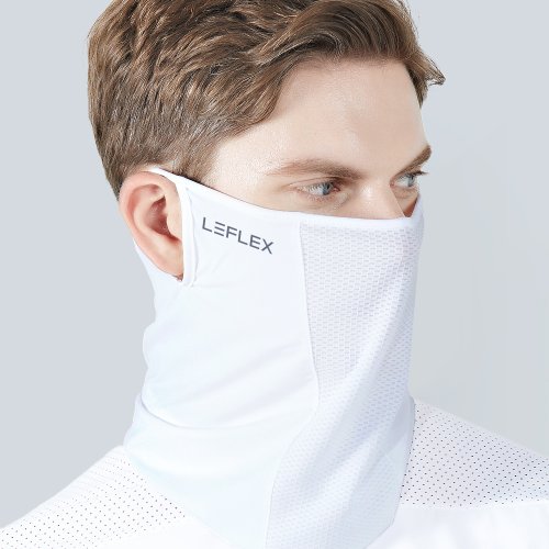 르플렉스 자외선 차단 스포츠 골프 마스크, LARGE (Comfort fit), 화이트, 1개