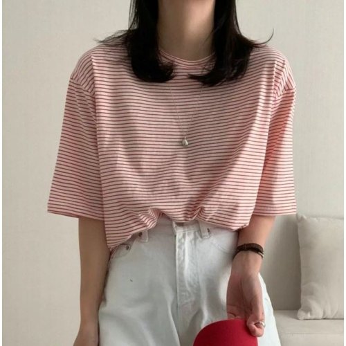 소소온 데일리 루즈핏 스트라이프 티셔츠