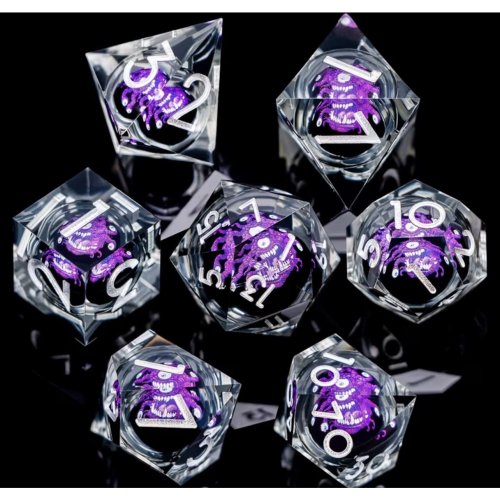고퀄리티 플로팅 아이 D20 괴물 몬스터 레진 주사위 1개입 RPG TRPG 던전드래곤 DND 보드게임 투명 큐브 감성 선물 7개 주사위